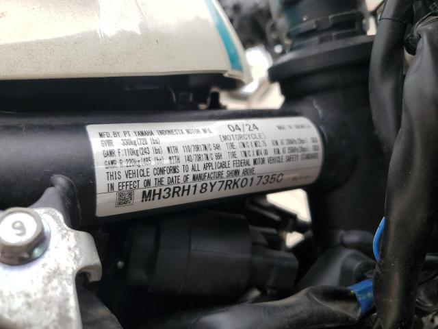 2024 YAMAHA YZFR3 A MH3RH18Y7RK017350