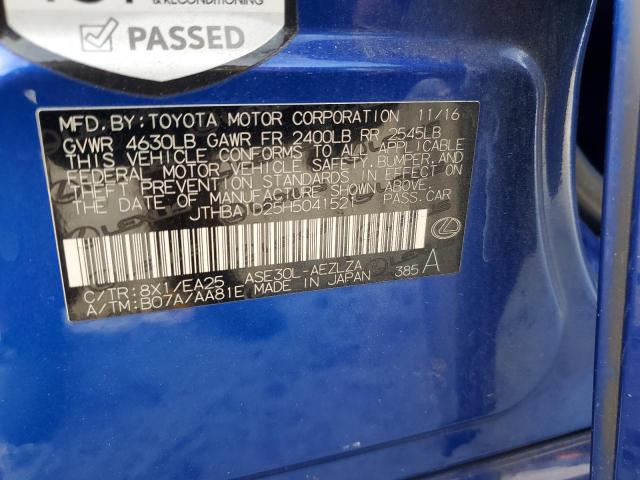 2017 LEXUS IS 200T - JTHBA1D25H5041521