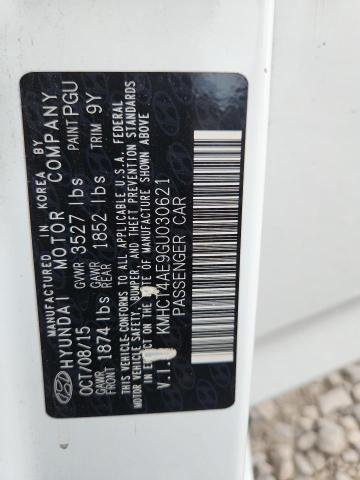 2016 HYUNDAI ACCENT SE KMHCT4AE9GU030621