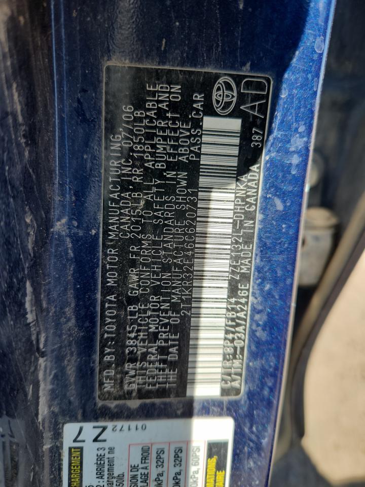 Lot #3255490032 2006 TOYOTA COROLLA MA