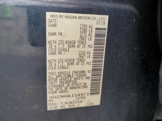 2016 NISSAN MURANO S 5N1AZ2MHXGN154973