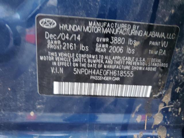 2015 HYUNDAI ELANTRA SE 5NPDH4AE0FH618555