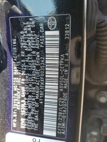 2015 TOYOTA CAMRY LE 4T1BF1FKXFU035342