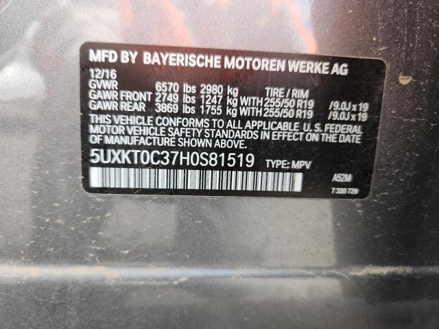 2017 BMW X5 XDR40E 5UXKT0C37H0S81519
