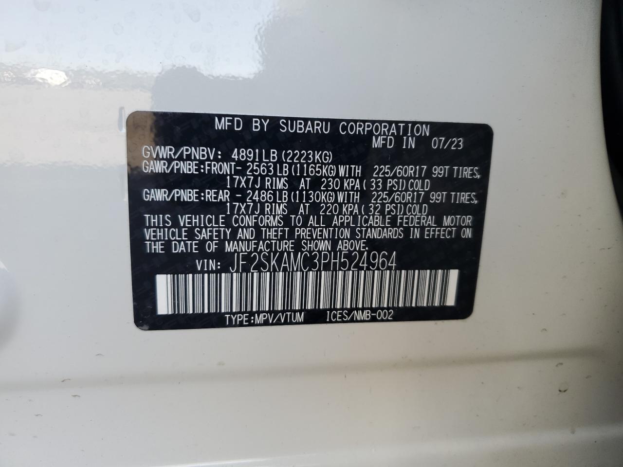 SUBARU FORESTER WILDERNESS