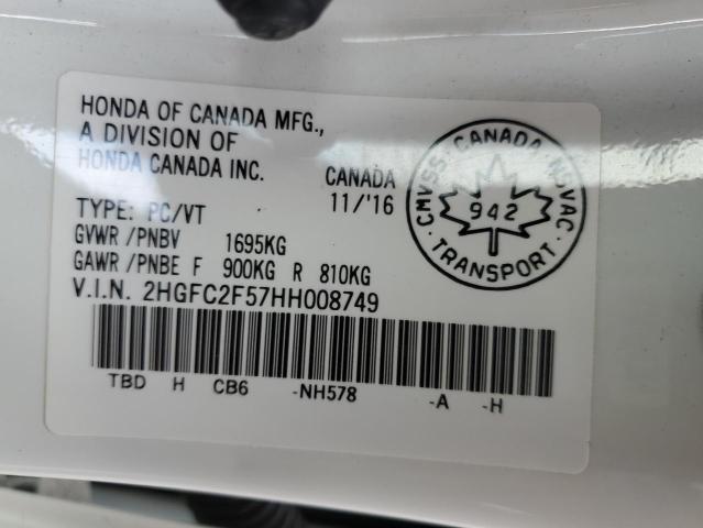 2017 HONDA CIVIC LX 2HGFC2F57HH008749