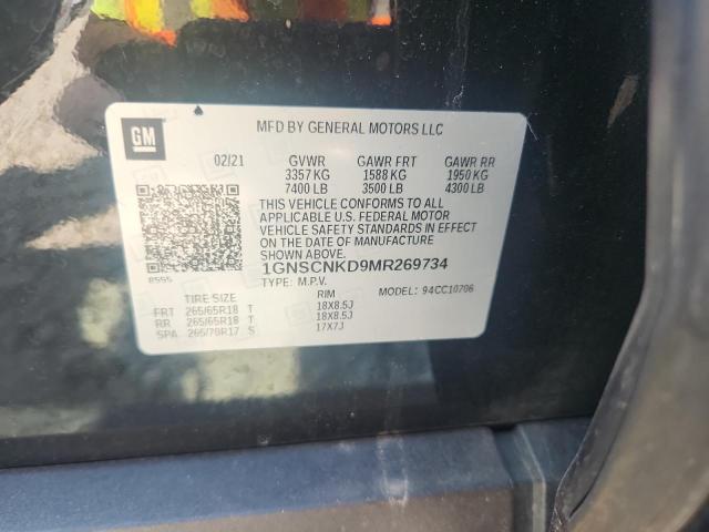 2021 CHEVROLET TAHOE C150 1GNSCNKD9MR269734