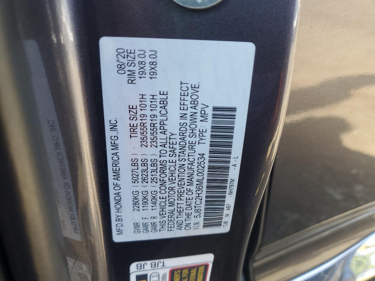 Lot #3302867913 2021 ACURA RDX