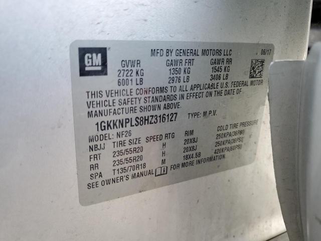 2017 GMC ACADIA DENALI 1GKKNPLS8HZ316127