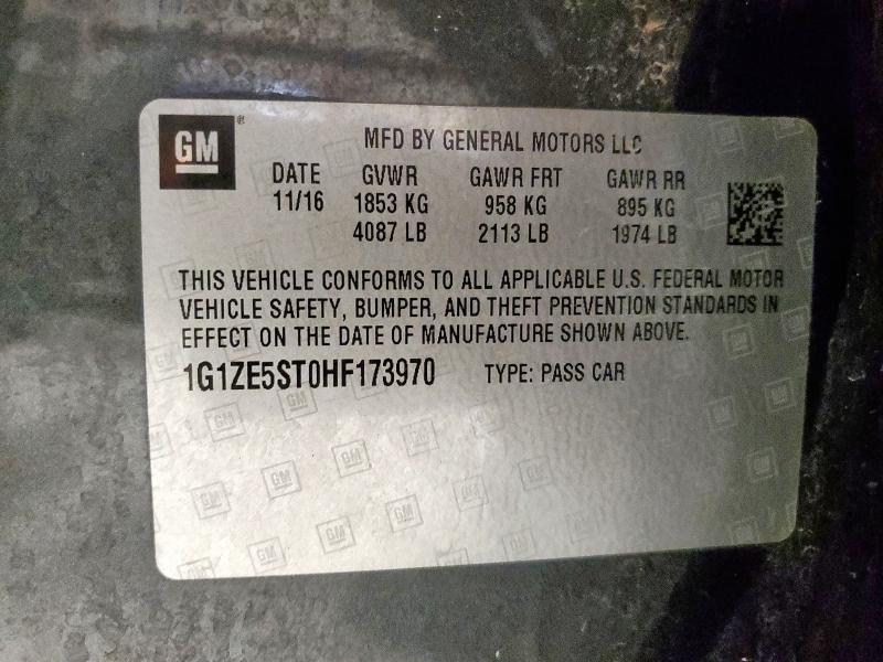 2017 CHEVROLET MALIBU LT - 1G1ZE5ST0HF173970