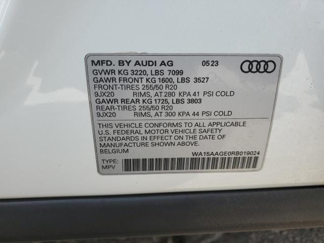 2024 AUDI Q8 E-TRON PREMIUM PLUS WA15AAGE0RB019024