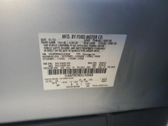 2012 FORD TAURUS SHO - 1FAHP2KT8CG143068