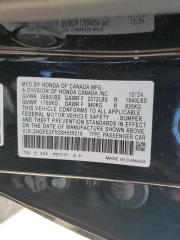 2025 HONDA CIVIC SPOR - 2HGFE2F53SH556216