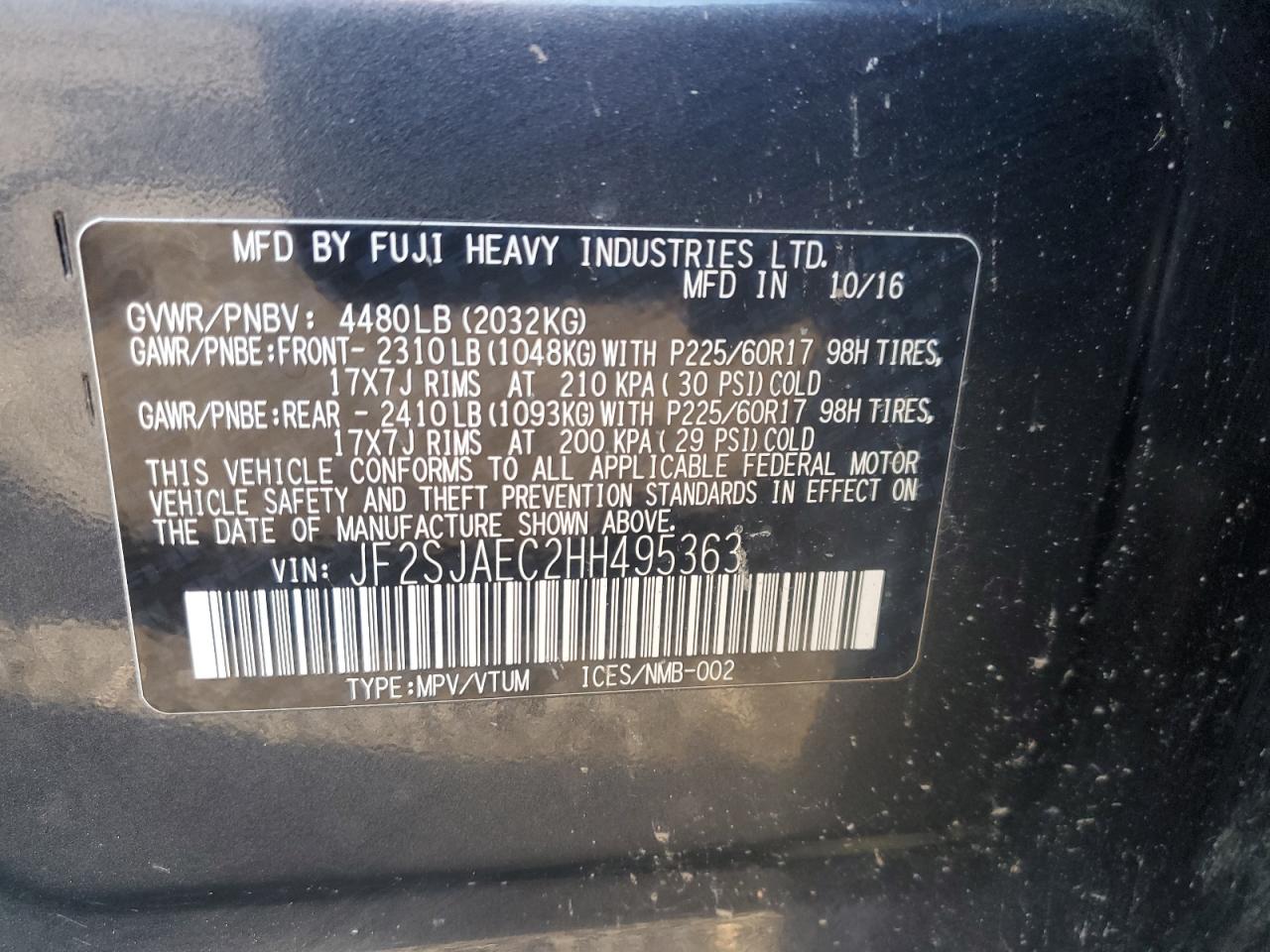 SUBARU FORESTER 2.5I PREMIUM