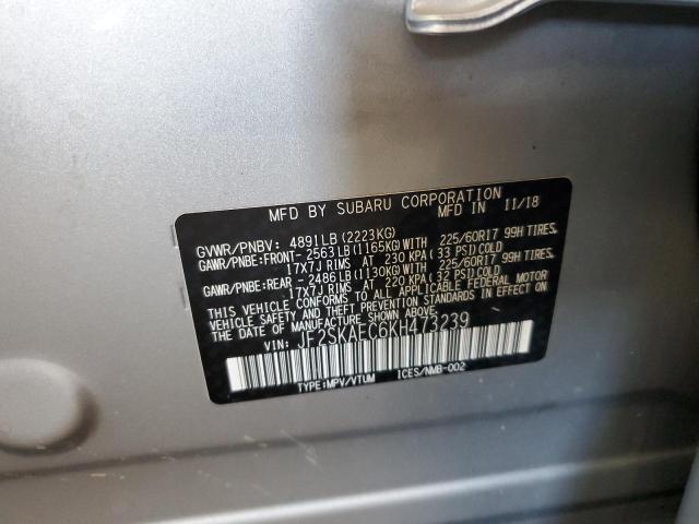 2019 SUBARU FORESTER P JF2SKAEC6KH473239