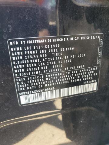 2019 VOLKSWAGEN TIGUAN SE 3VV3B7AX5KM105565