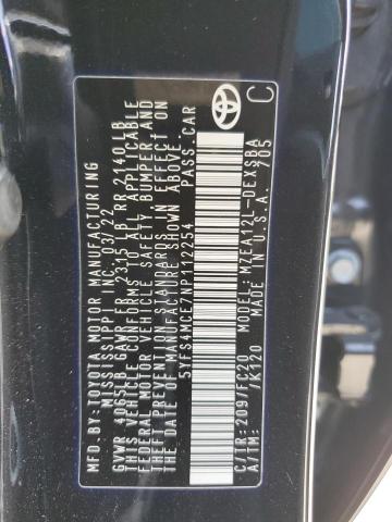 2022 TOYOTA COROLLA SE 5YFS4MCE7NP112254