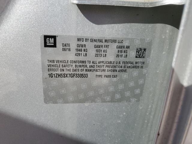 2016 CHEVROLET MALIBU PREMIER 1G1ZH5SX7GF330533