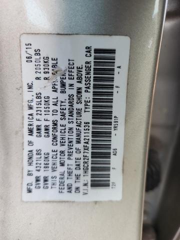 2015 HONDA ACCORD EX 1HGCR2F7XFA211536
