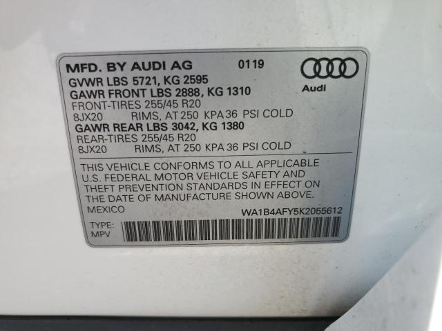 2019 AUDI SQ5 PREMIU - WA1B4AFY5K2055612
