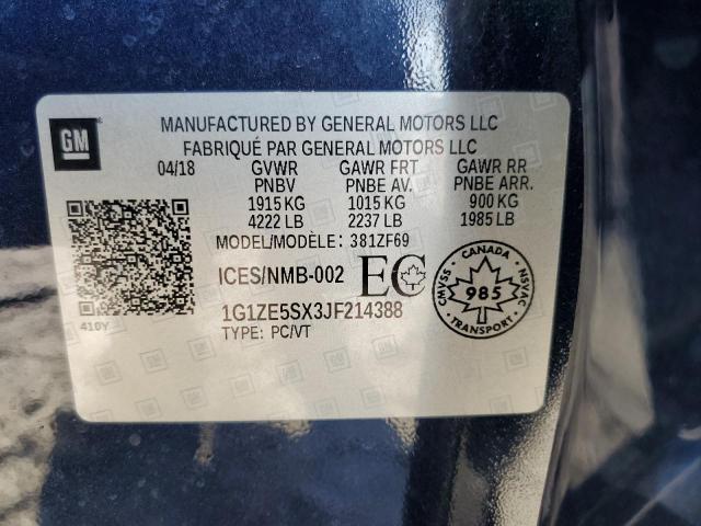 2018 CHEVROLET MALIBU PRE 1G1ZE5SX3JF214388