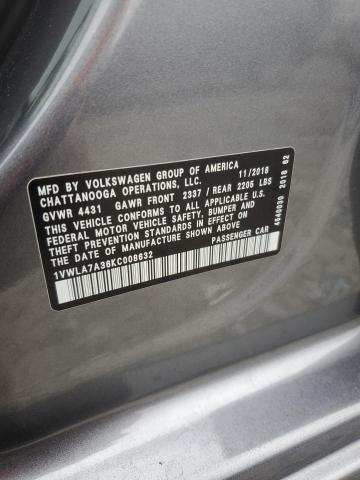 2019 VOLKSWAGEN PASSAT WOL - 1VWLA7A36KC008632