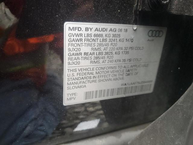 2018 AUDI Q7 PREMIUM WA1LAAF79JD048489