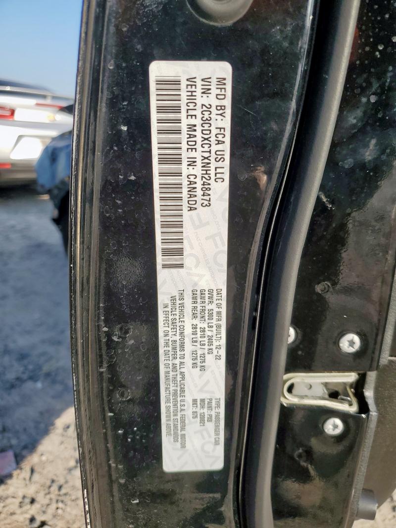 2022 DODGE CHARGER R/ 2C3CDXCTXNH248473