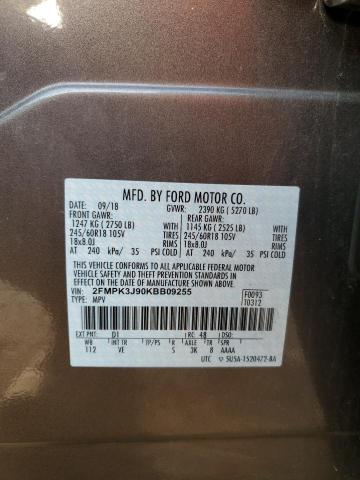 2019 FORD EDGE SEL 2FMPK3J90KBB09255