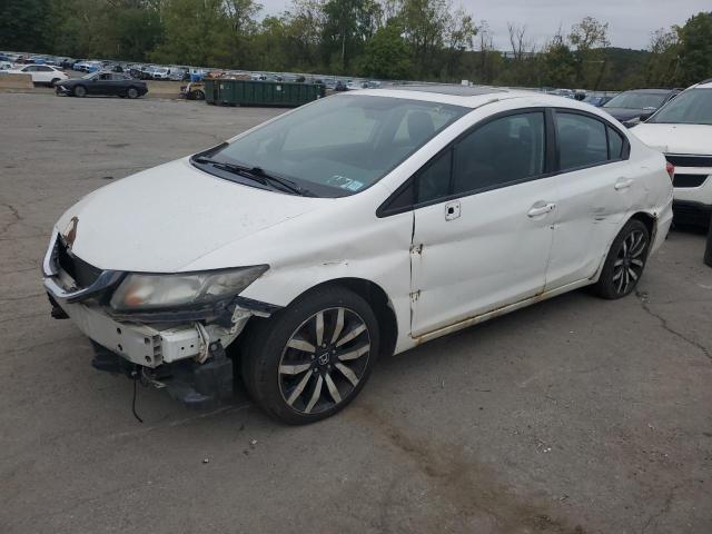 HOND CIVIC EXL 2014 white sedan 4d gas 19XFB2F92EE272442 photo #1