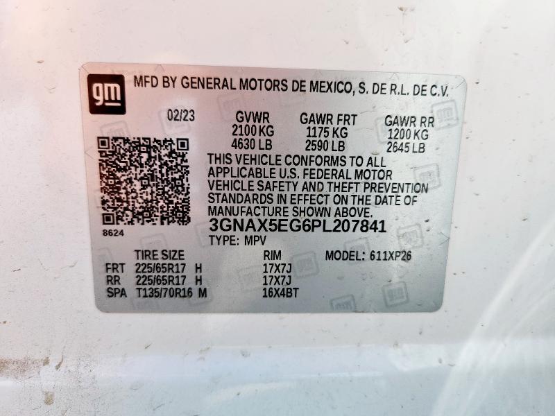 2023 CHEVROLET EQUINOX LS 3GNAX5EG6PL207841