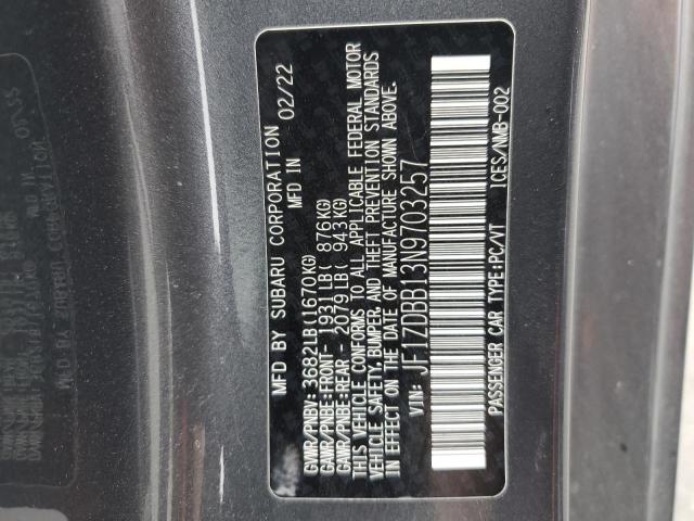 2022 SUBARU BRZ PREMIU JF1ZDBB13N9703257