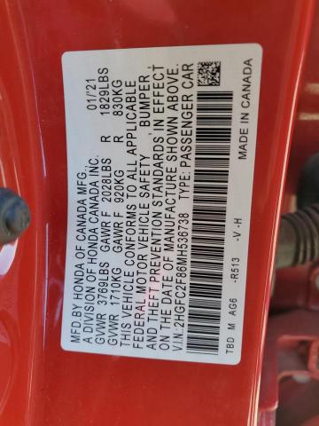 2021 HONDA CIVIC SPORT #3281632393