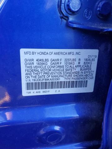 2019 ACURA ILX PREMIU 19UDE2F89KA003361