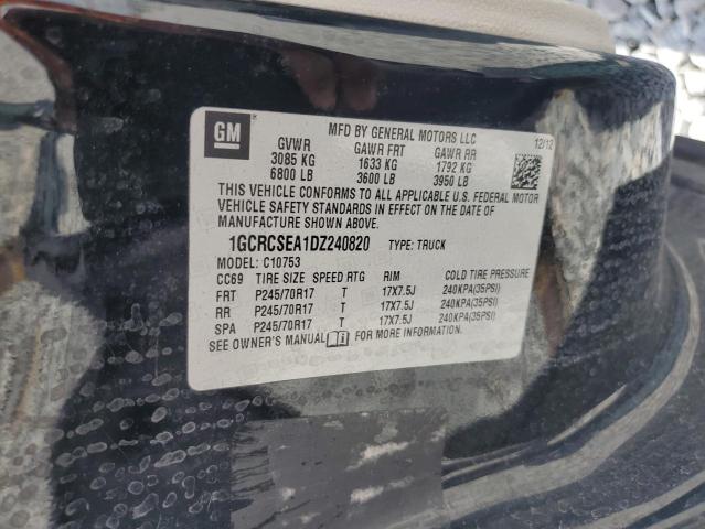 2013 CHEVROLET SILVERADO - 1GCRCSEA1DZ240820