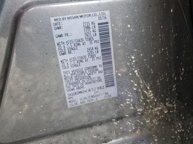 2017 NISSAN PATHFINDER - 5N1DR2MN2HC632982