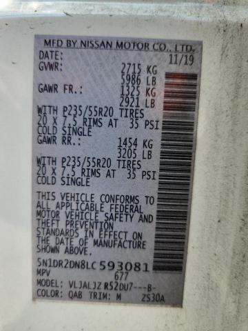 2020 NISSAN PATHFINDER 5N1DR2DN8LC593081