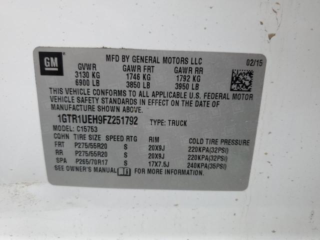 2015 GMC SIERRA C1500 SLE 1GTR1UEH9FZ251792