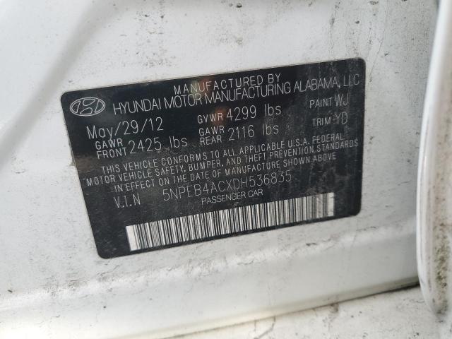 2013 HYUNDAI SONATA GLS - 5NPEB4ACXDH536835