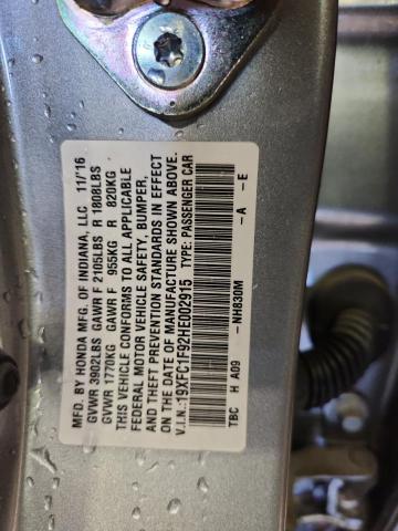 2017 HONDA CIVIC TOUR 19XFC1F92HE002915