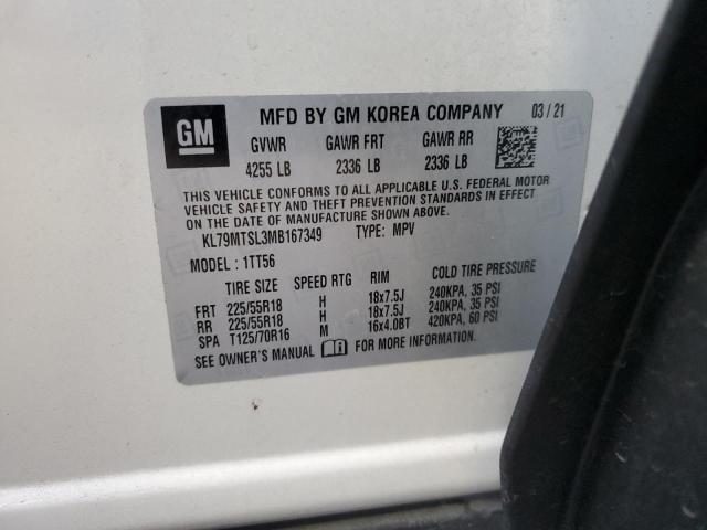 2021 CHEVROLET TRAILBLAZER RS KL79MTSL3MB167349