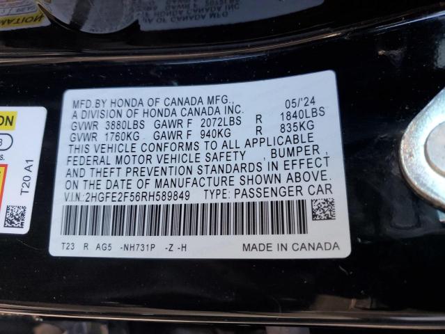 2024 HONDA CIVIC SPORT - 2HGFE2F56RH589849