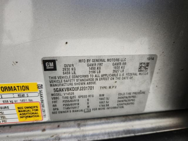 2015 BUICK ENCLAVE 5GAKVBKD0FJ201701