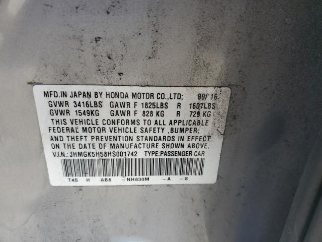 2017 HONDA FIT LX JHMGK5H58HS001742