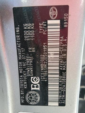 2018 TOYOTA CAMRY XSE 4T1B61HK2JU501951