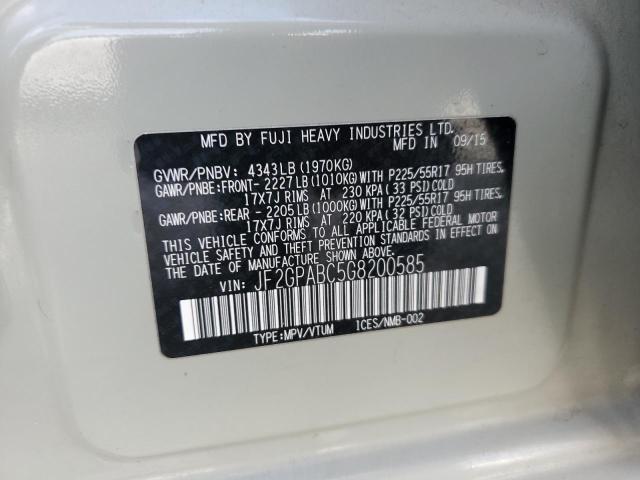 2016 SUBARU CROSSTREK JF2GPABC5G8200585