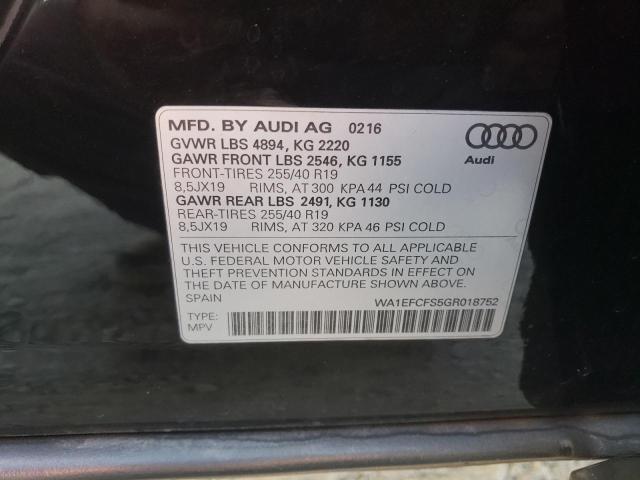 2016 AUDI Q3 PREMIUM PLUS WA1EFCFS5GR018752
