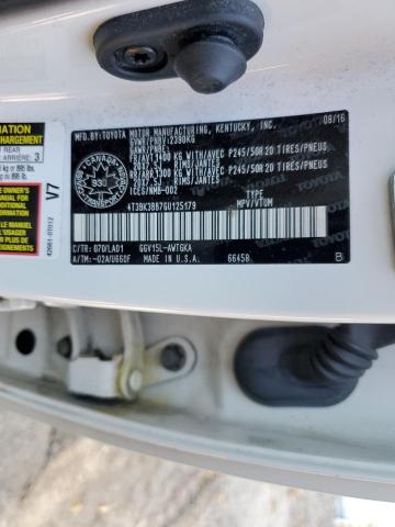 2016 TOYOTA VENZA XLE 4T3BK3BB7GU125179