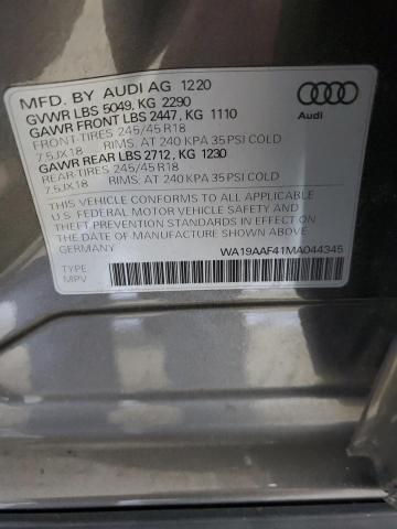 2021 AUDI A4 ALLROAD WA19AAF41MA044345