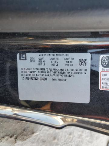 2016 CHEVROLET CAMARO LT - 1G1FD1RX0G0193600